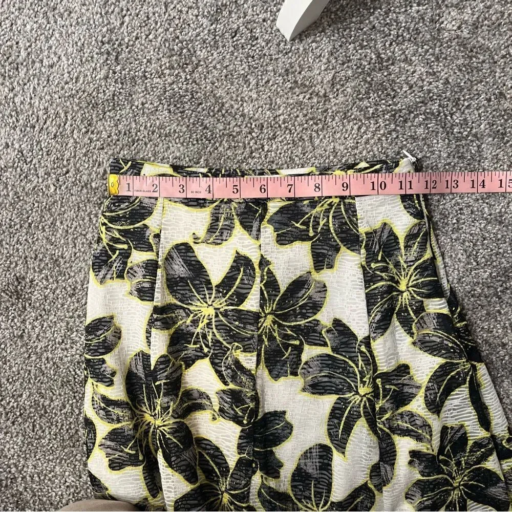 Topshop Outline Hibiscus Maxi Skirt with Front Split NWT US 2